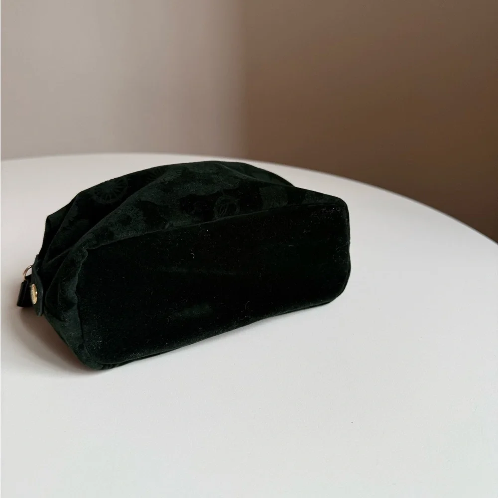Travel Pouch Dark Green Zippered Cosmetic bag BA First Class Temperley London
